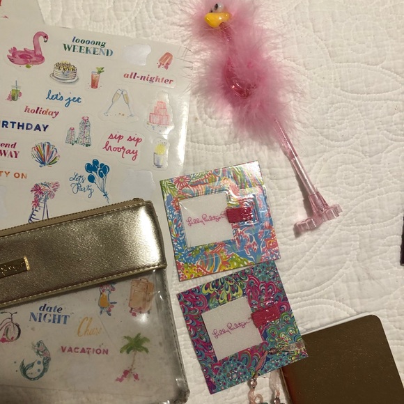 Iilly Pulitzer bag stickers pens Kate spade pencil sharpener pencil poppin - Picture 4 of 5